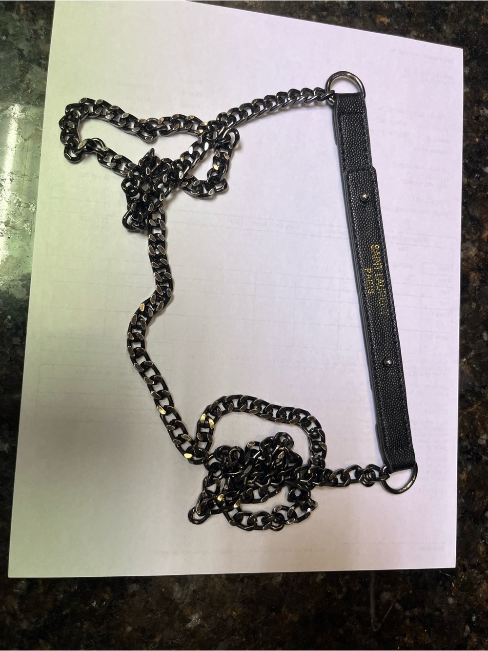 Saint Laurent Black Chain Strap Accessory - Women's Crossbody Strap
